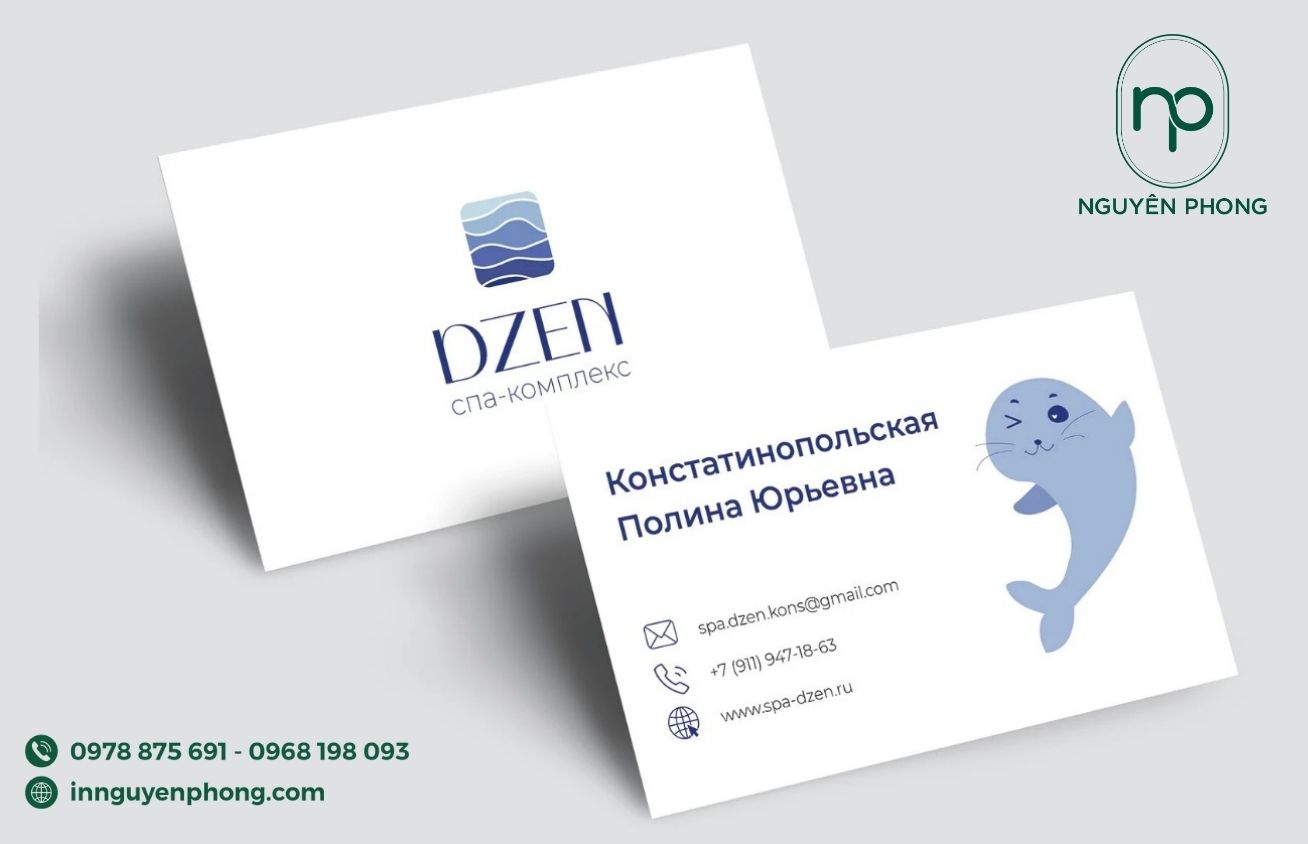 Mẫu logo thẩm mỹ viện in trên card visit